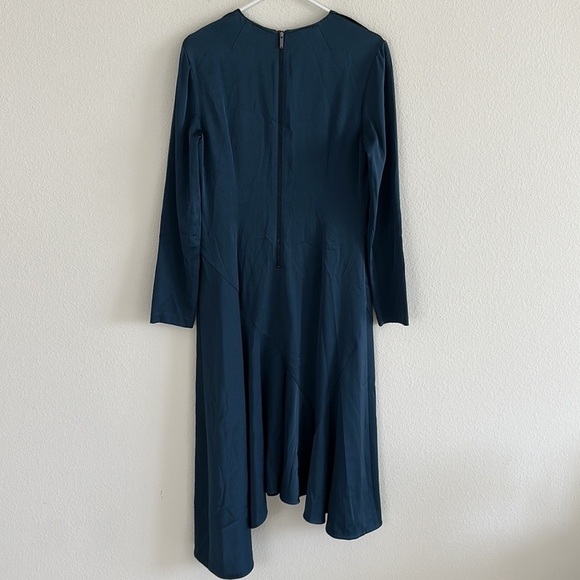 Jason Wu Grey Crew Neck Midi Satin Dress - Picture 4 of 9